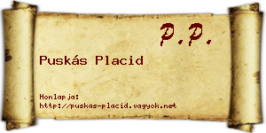 Puskás Placid névjegykártya