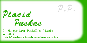 placid puskas business card